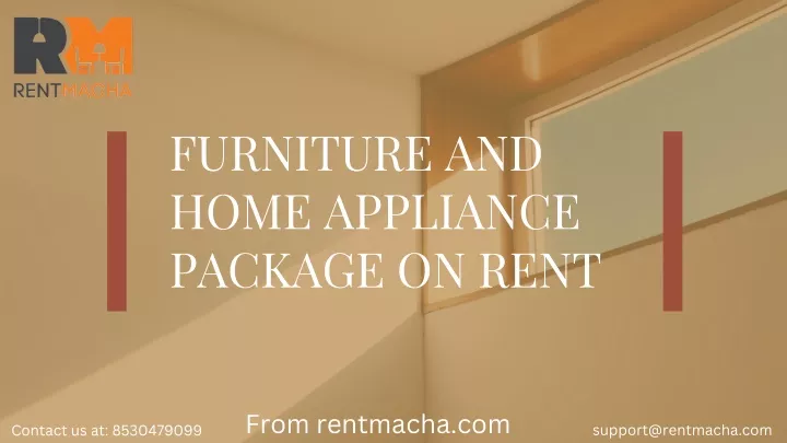 furniture and home appliance package on rent