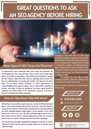 great questions to ask an seo agency before hiring