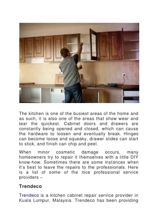 Kitchen Cabinet Repair Services Near Me And Prices