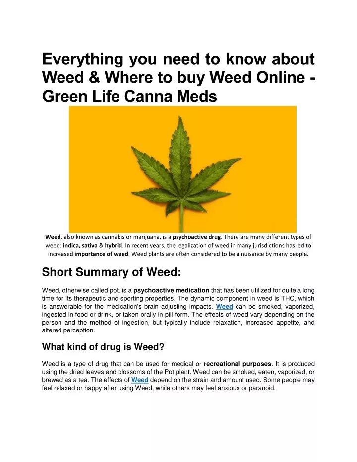 everything you need to know about weed where