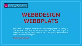 webbdesign webbplats