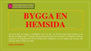 bygga en hemsida