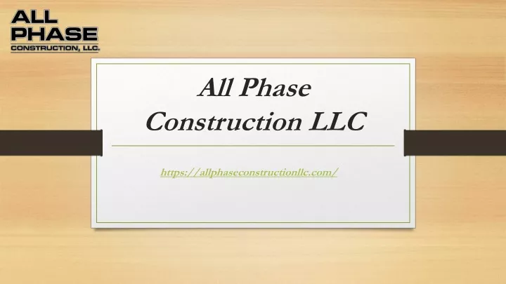 all phase construction llc