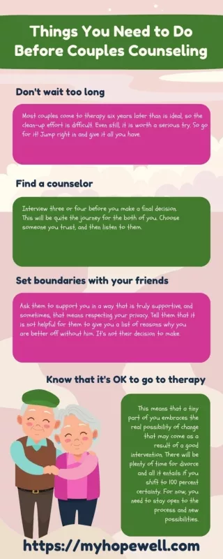 Things You Need to Do Before Couples Counseling