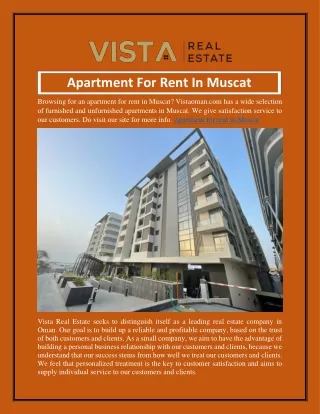 Apartment For Rent In Muscat Vistaoman