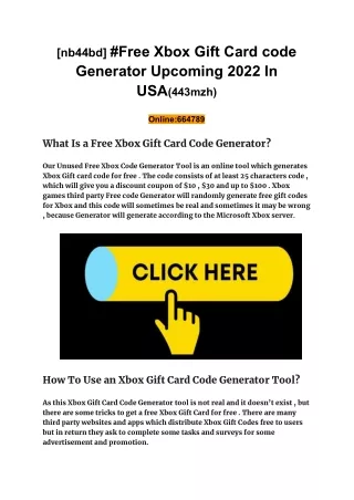 [nb44bd] #Free Xbox Gift Card code  Generator Upcoming 2022 In USA(443mzh) (1)