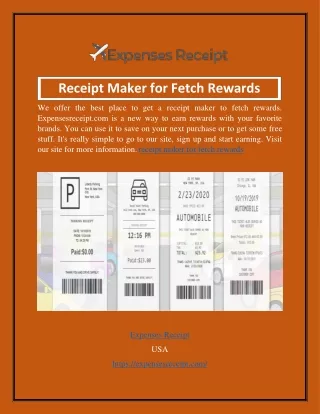 receipt maker for fetch rewards