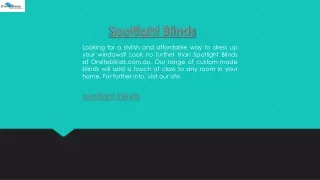 spotlight blinds