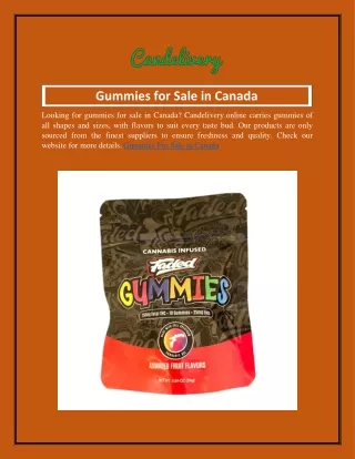 Gummies for Sale in Canada  Candelivery.online