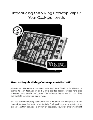 Introducing the Viking Cooktop Repair Your Cooktop Needs