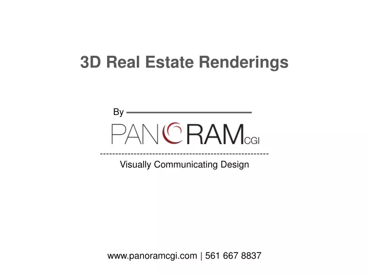 3d real estate renderings