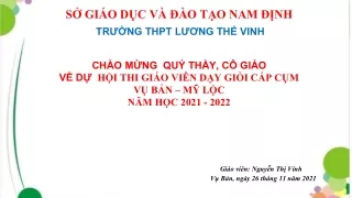 s gi o d c v o t o nam nh tr ng thpt l ng th vinh
