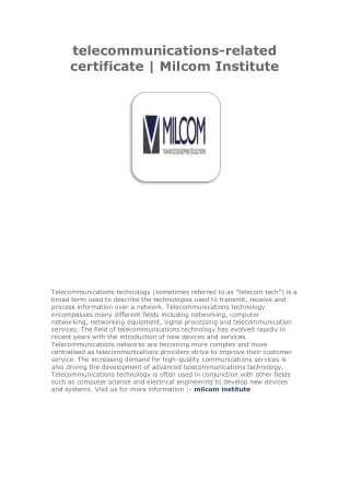 Milcom Institute