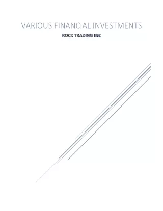 Various Financial Investments