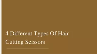 4 Different Types Of Hair Cutting Scissors
