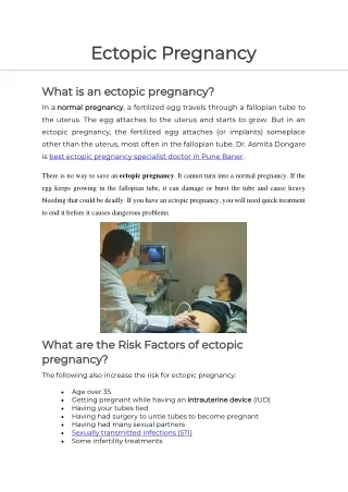 ectopic pregnancy ectopic pregnancy