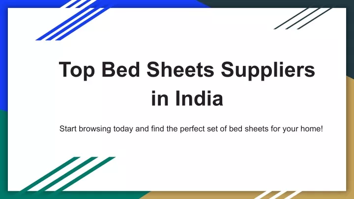 top bed sheets suppliers in india