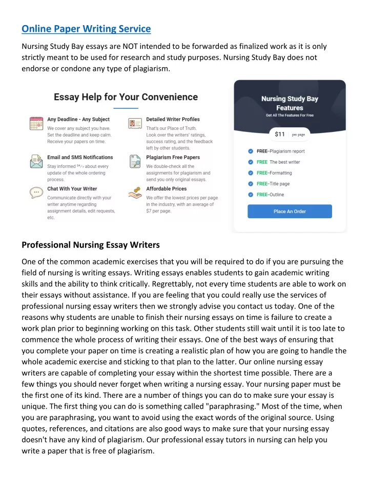 online paper writing service