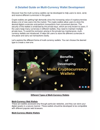 a detailed guide on multi currency wallet