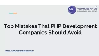 top mistakes that php development companies should avoid