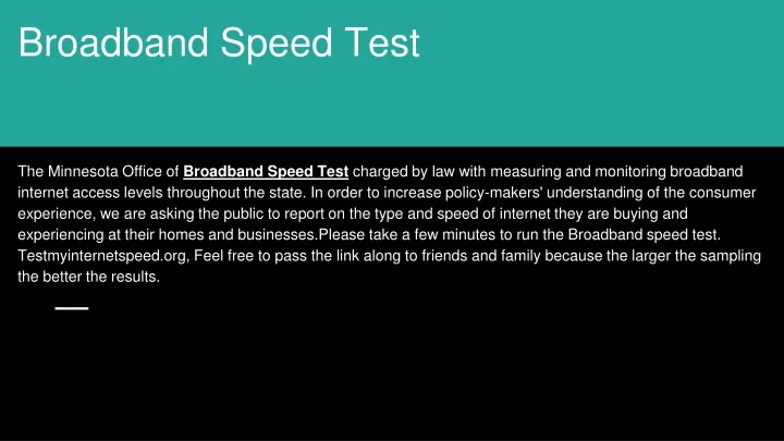 broadband speed test