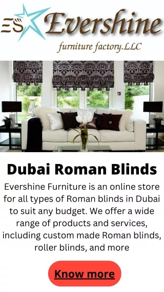 Dubai Roman Blinds