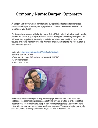 company name bergen optometry