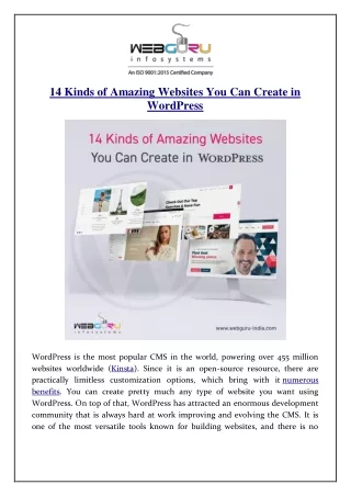 14 kinds of amazing websites you can create