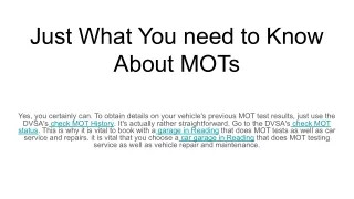 just what you need to know about mots