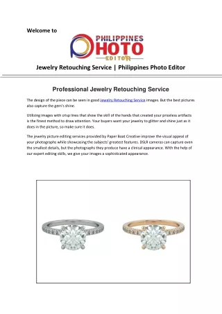 Jewelry Retouching Service