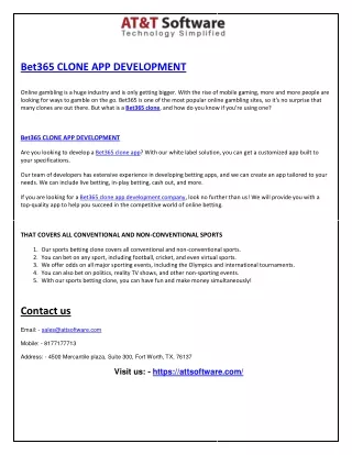 bet365 clone app development
