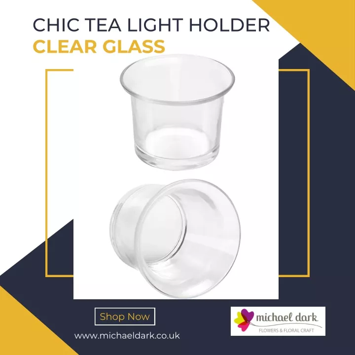 chic tea light holder clear glass