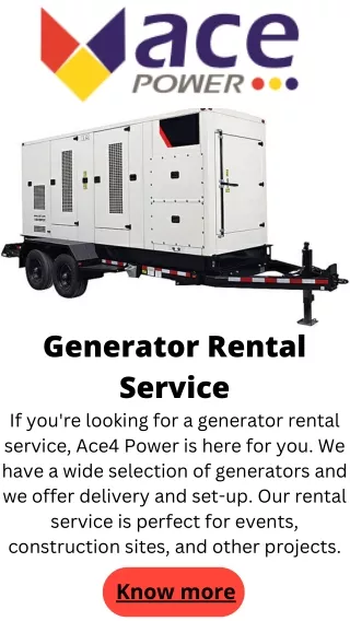 Generator Rental Service