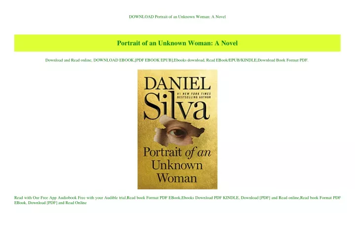 download portrait of an unknown woman a novel