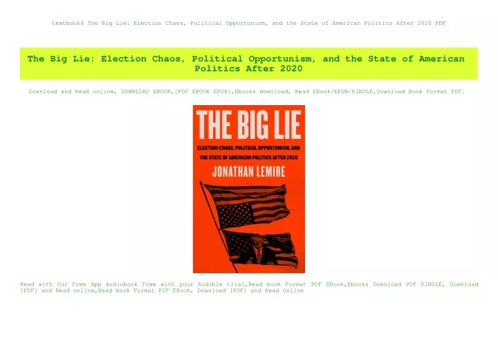 textbook the big lie election chaos political