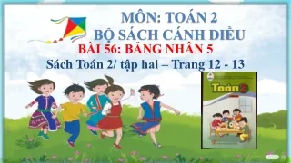 Bài giảng Toán Lớp 2 - Bài 56: Bảng nhân 5