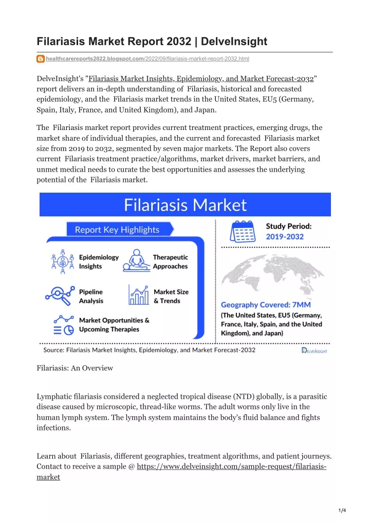 filariasis market report 2032 delveinsight