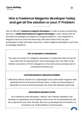Hire Freelance Magento Developer for your Ecommerce