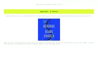 read online upgrade a novel r a r