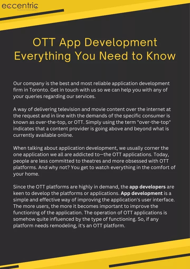 ott app development everything you need to know