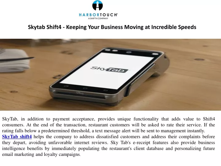 skytab shift4 keeping your business moving
