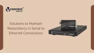 solutions to maintain redundancy in serial