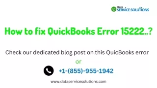 How to fix QuickBooks Error 15222. [Solved]