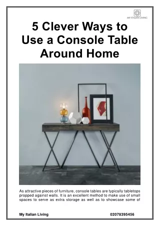 5 clever ways to use a console table around home