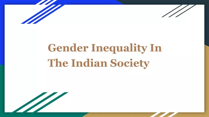gender inequality in the indian society