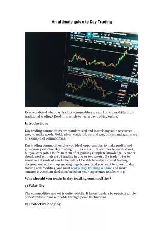 an ultimate guide to day trading