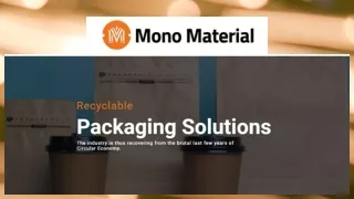 Recyclable Monomaterial pet food bag