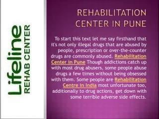 rehabilitation center in pune