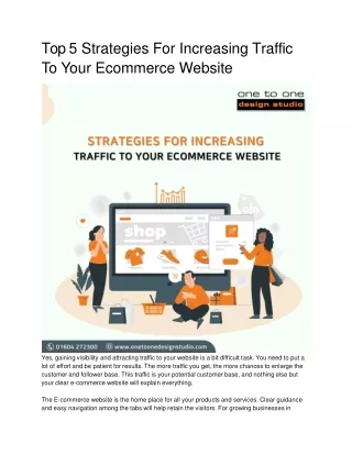 top 5 strategies for increasing traffic t o y ou r ecommerc e w ebsit e
