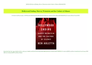 [READ] Hollywood Ending Harvey Weinstein and the Culture of Silence [EBOOK PDF]
